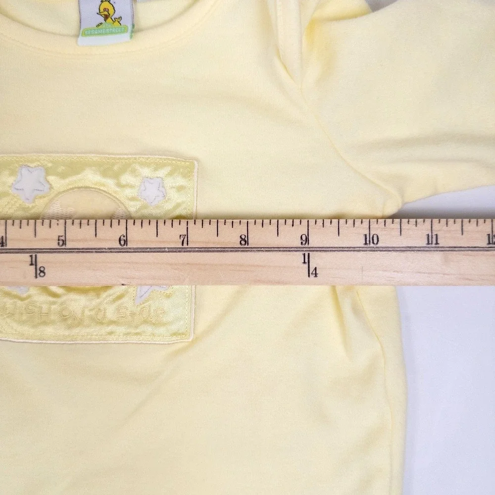 Vintage Sesame Street Pajama‎ Set Baby 3-6 Months Yellow Wish Upon A Star Y2K